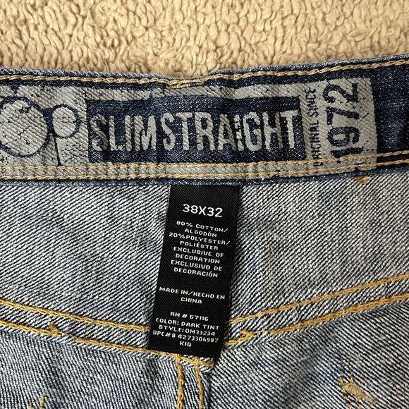 Op Slim Straight Denim Jeans 38X32 inseam - Picture 7 of 14